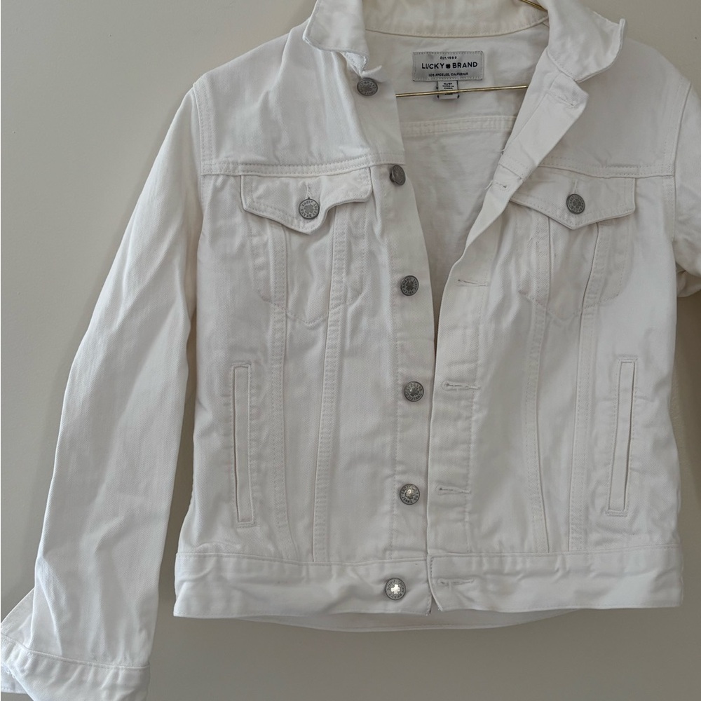 Lucky Brand Women's White Denim Jacket